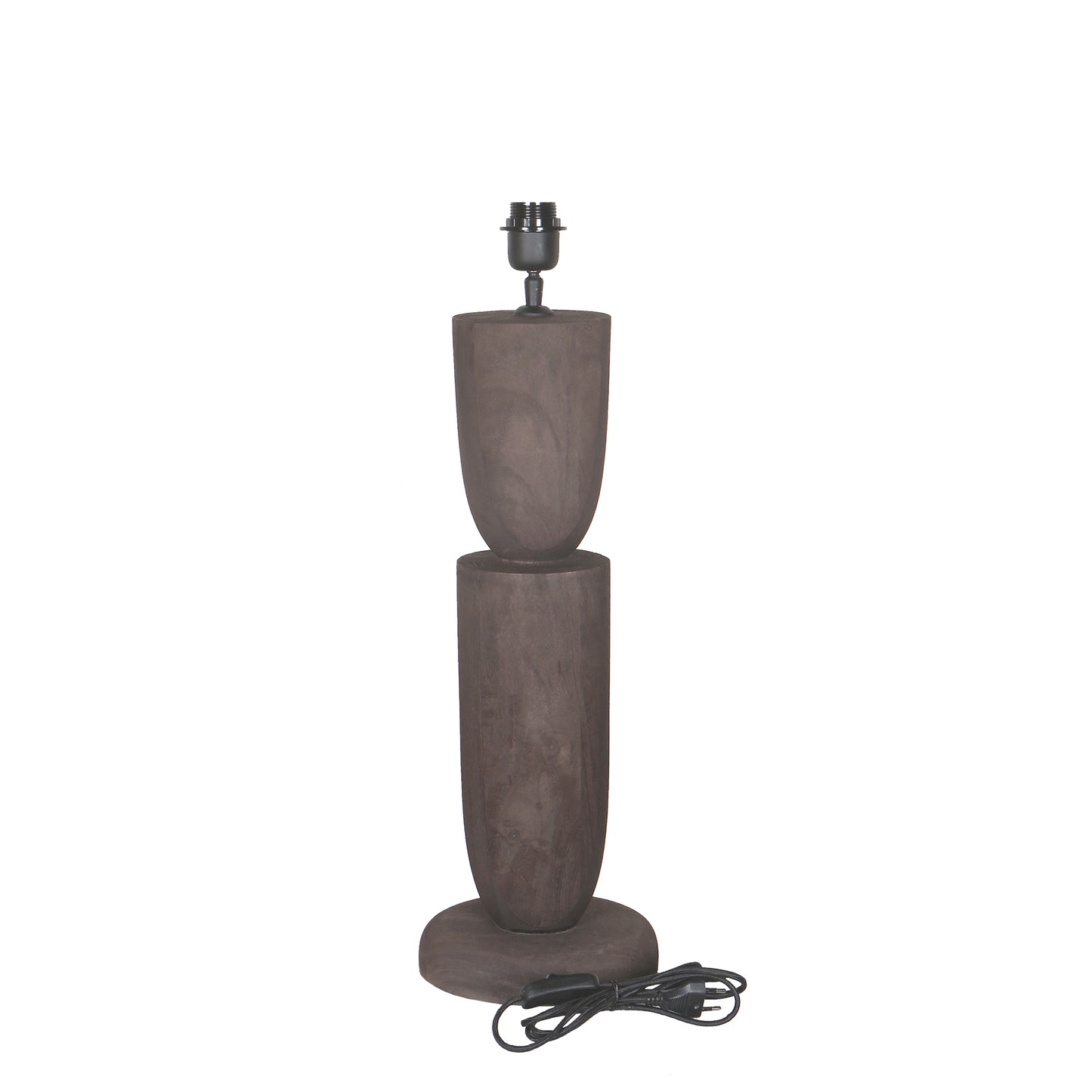 Lorinne Bruine Mango Houten Tafellamp Set van 2 - 2 Sets 55x20x20 cm