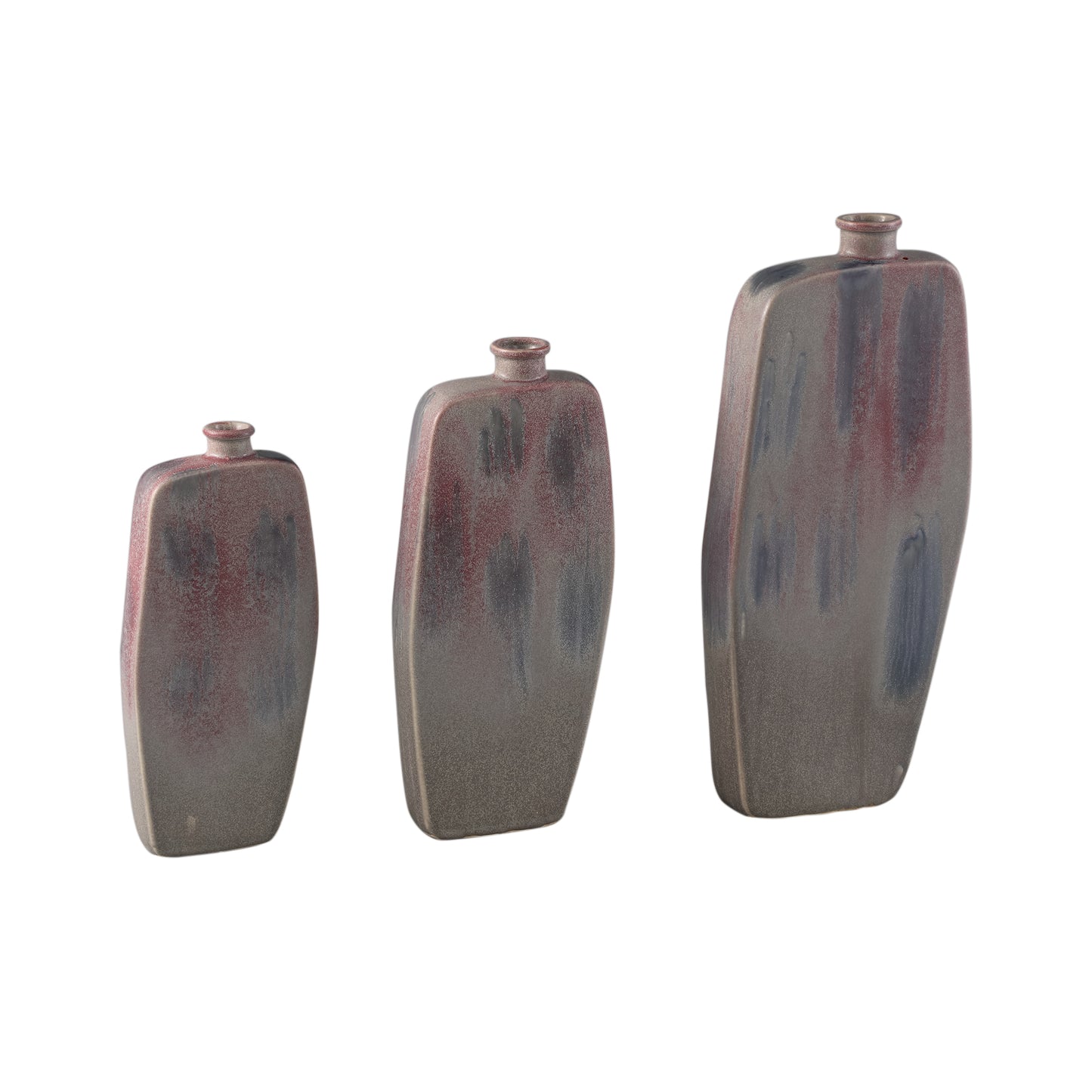 Amalie Lila Keramische Fles Rond Set van 6 Stuks 29x13x4.5 cm