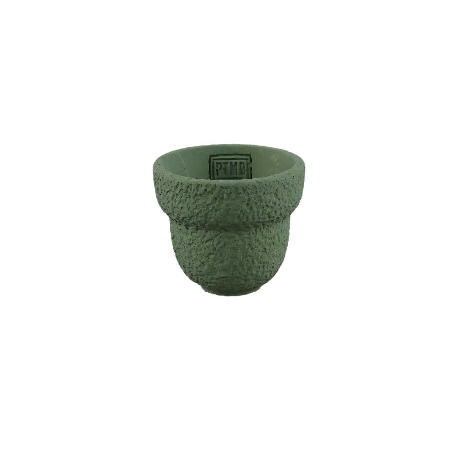 Hillie Groene Ronde Cementpot Ruw Finish XS Set van 12 - 12 Sets 8x9x9 cm