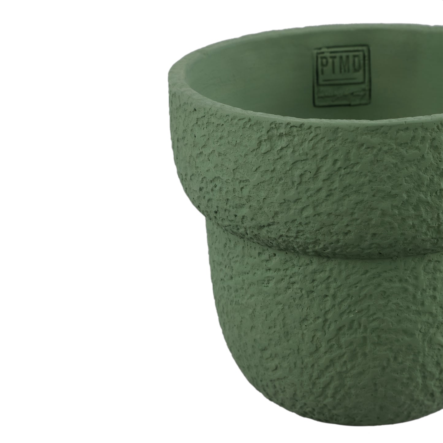 Hillie Groen Ronde Cementpot Ruwe Afwerking L - Set van 8 17x18x18 cm