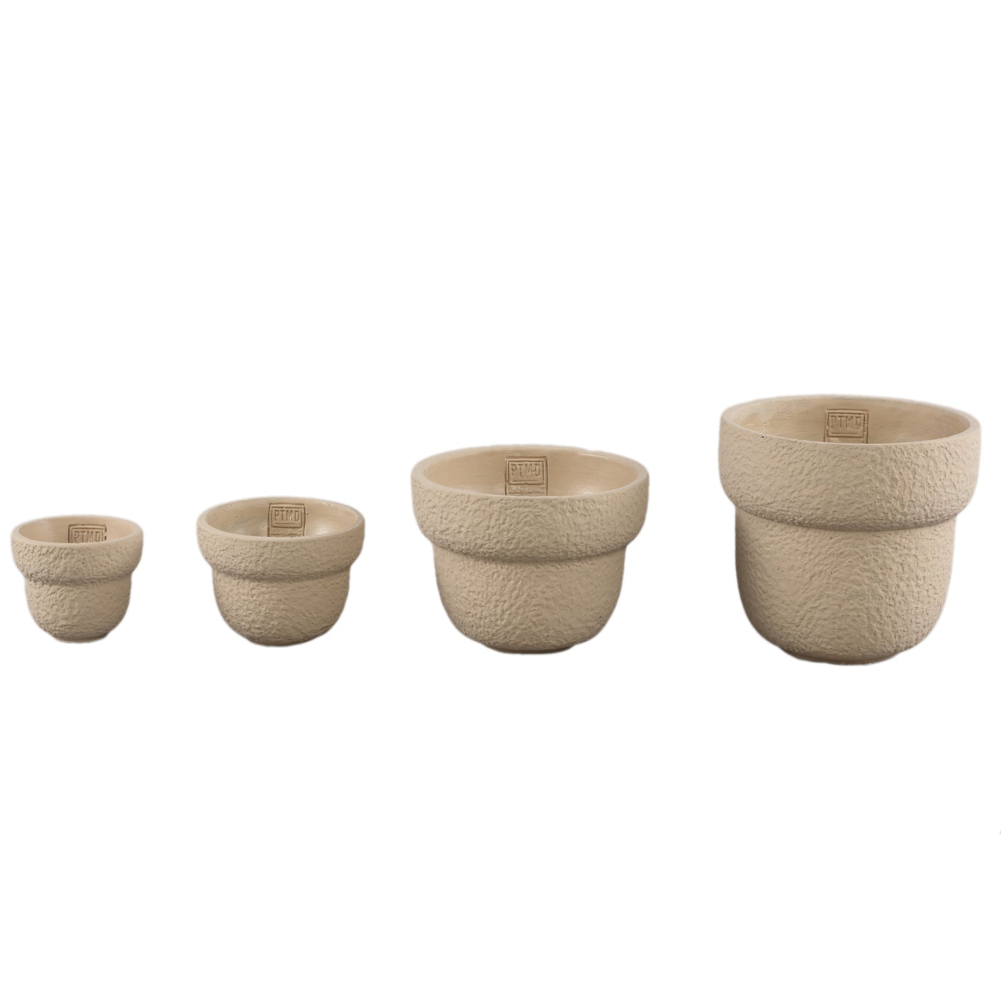 Hillie Zand Ronde Cementpot Ruwe Afwerking S - Set van 12 9x12x12 cm