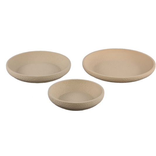 Hillie Zand Ronde Cementschaal Ruwe Afwerking Set van 8 6x27x27 cm