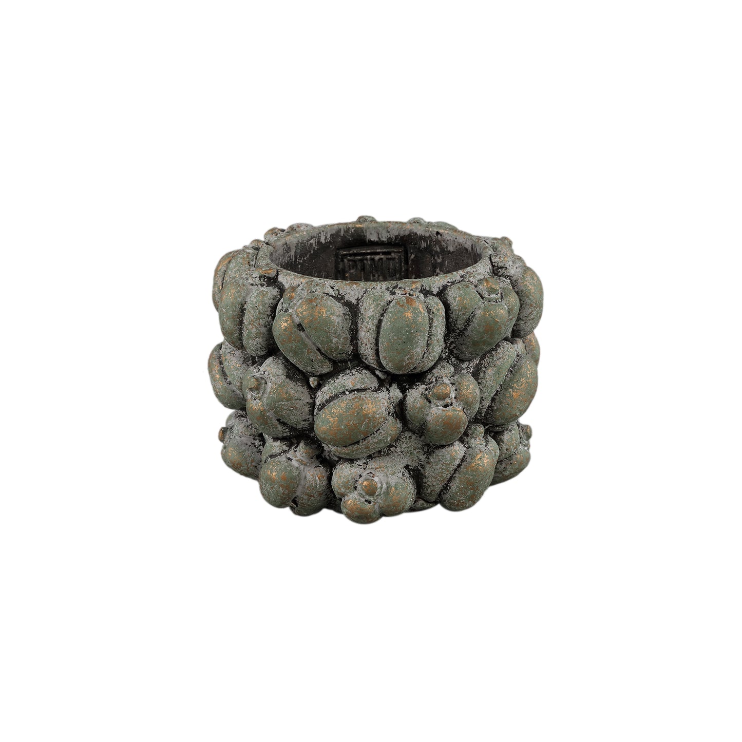 Miera Petrol Ronde Cementpot Pepper Bells S Set van 12 Stuks - 12 Sets 9x13x13 cm