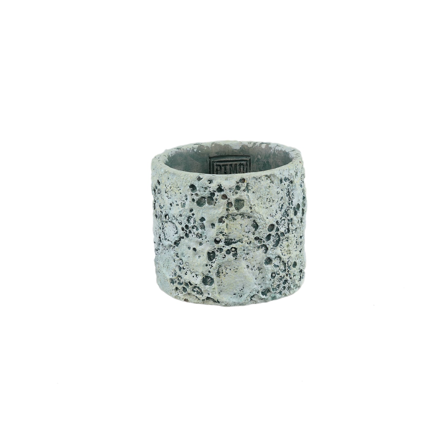 Darrel Blauwe Ronde Cementpot Ruw Oppervlak Set van 12 Stuks - 12 Sets 8x9x9 cm