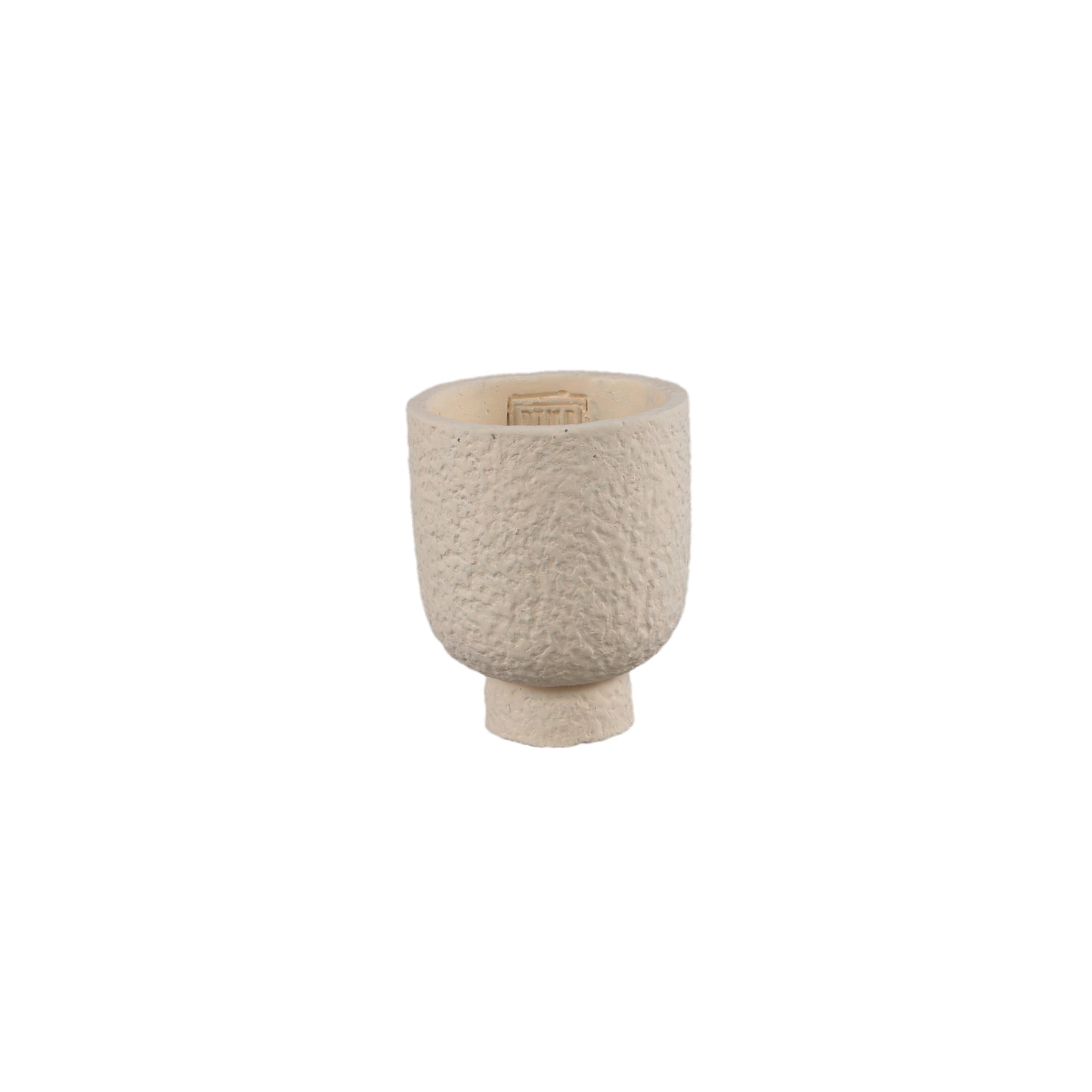 Monder Crème Ronde Cementpot Ruwe Afwerking XS – Set van 12 Stuks - 12 Sets 11x9x9 cm