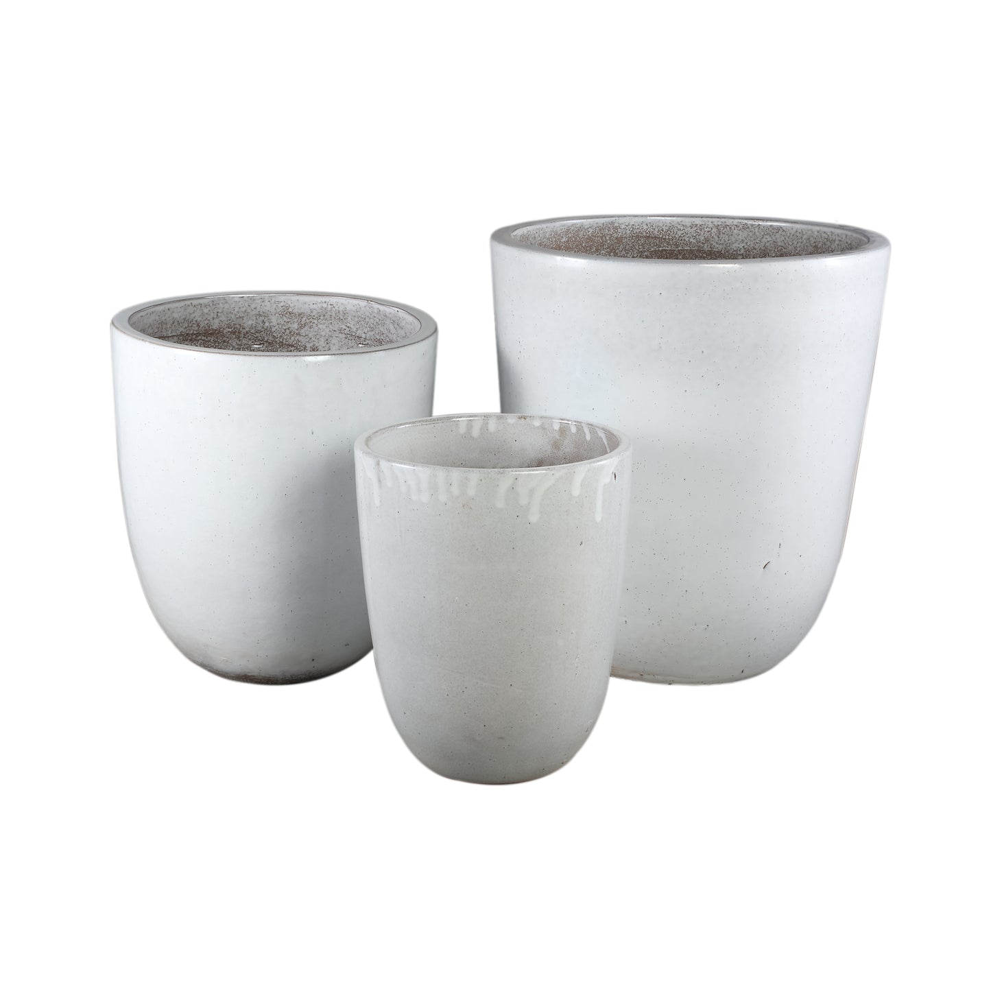 Gommes Witte Glazuurde Keramische Pot 61x55x55 cm