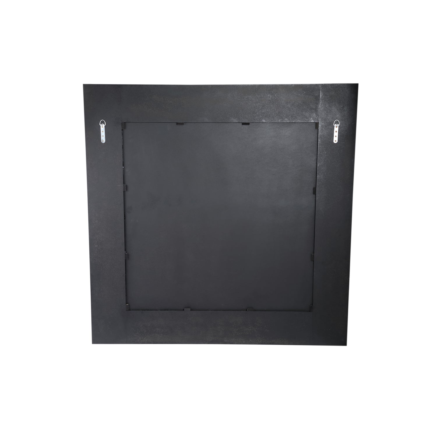 Tiess Zwarte Houten Fineer Spiegel Vierkant Gouden Rand 139.5x139.5x4 cm