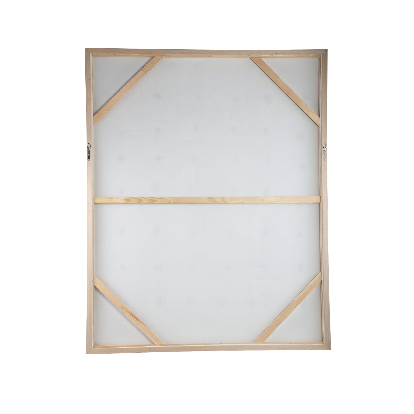 Porty Crème Wandpaneel Canvas Bruin Patroon Rechthoek 152.5x122.5x5 cm
