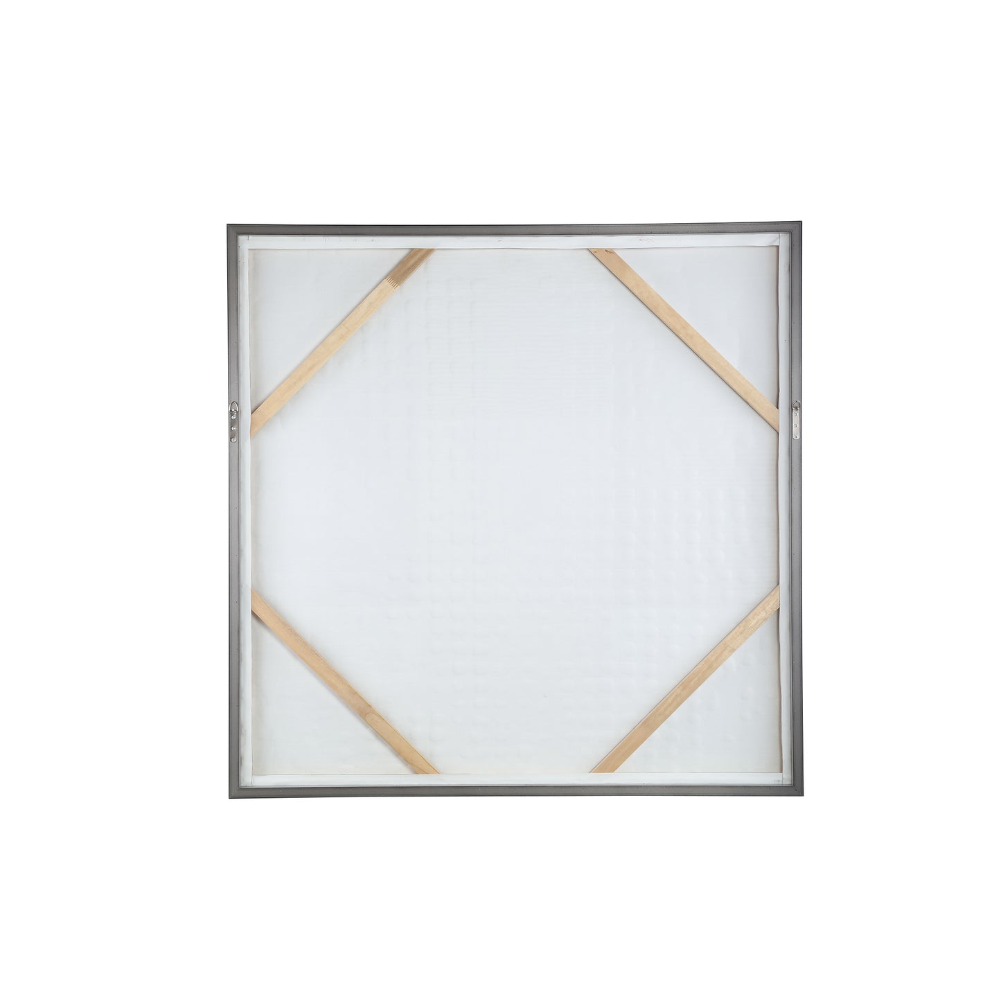 Pathe Bruin Canvas Schilderij Ruw Patroon Vierkant 122.5x122.5x5 cm
