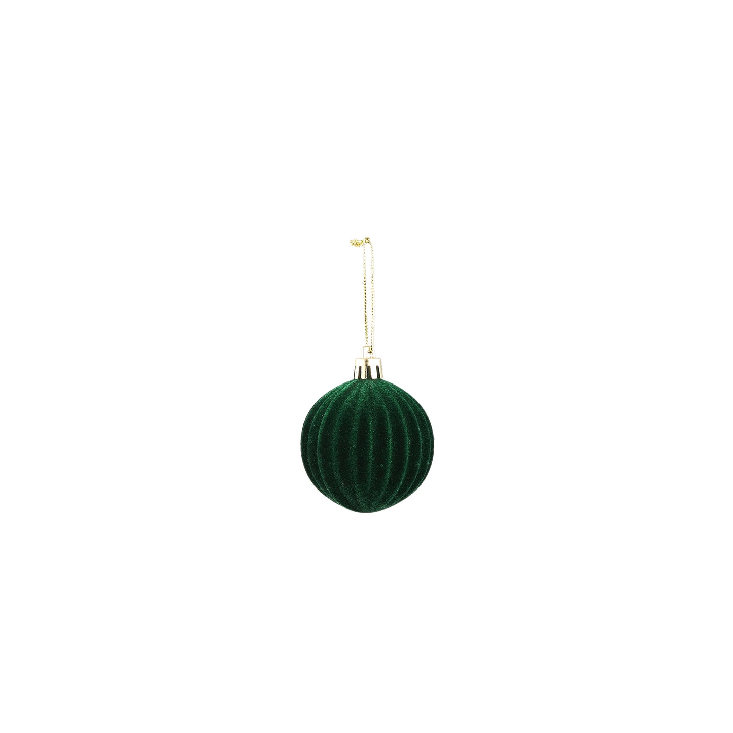 Lumi Donkergroene Kerstbal Ribbed S – Set van 12 Stuks - 12 Sets 6x6x6 cm
