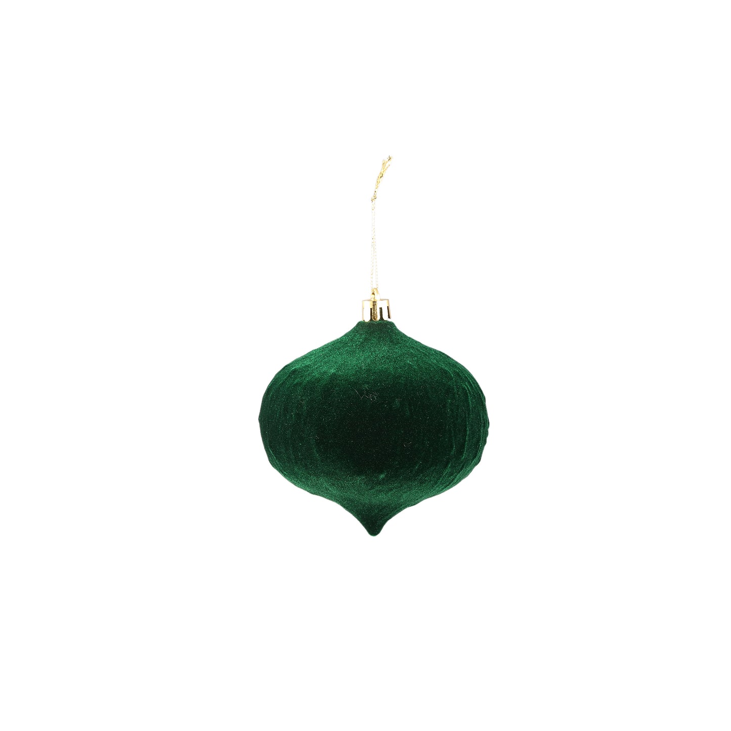Lumi Donkergroene Kerstbal Ui-vorm Set van 12 Stuks - 12 Sets 10x10x10 cm