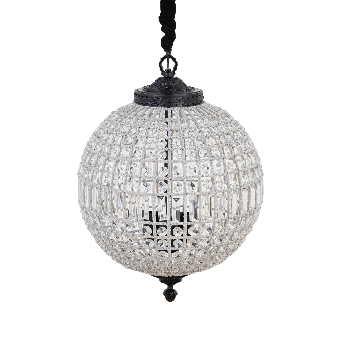 Jaris Crystal Hangende Bol Kroonluchter Lamp M 67x48x48 cm