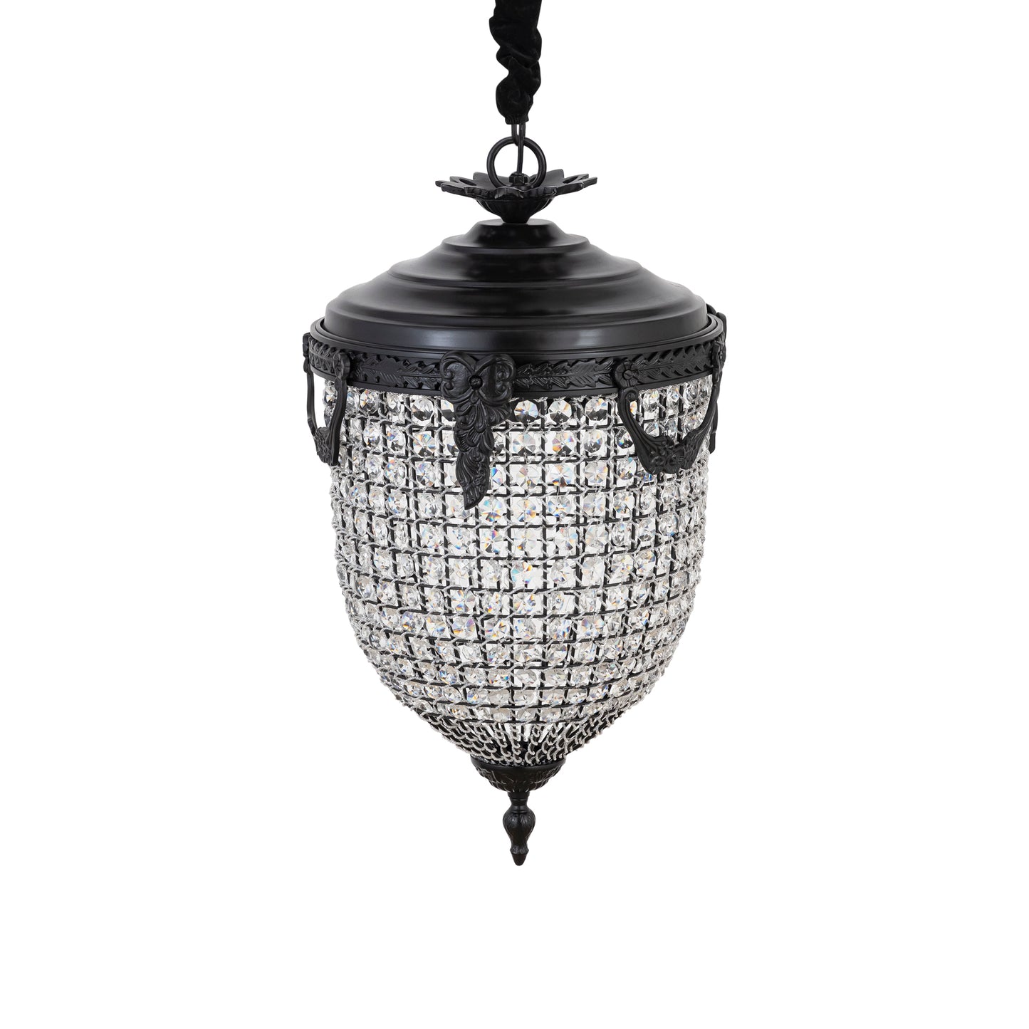 Lidde Kristallen Ovale Hanglamp Klassiek S 70x37x37 cm