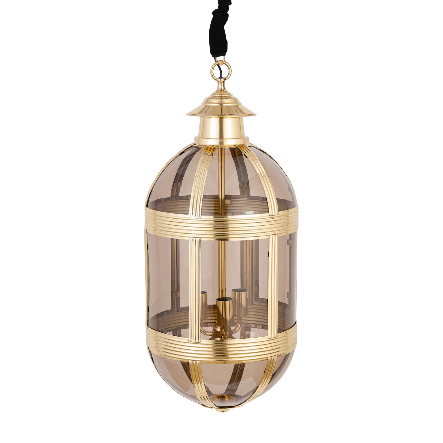 Mikk Antieke Messing Lustre Hanglamp Ovaal L 93x39x39 cm