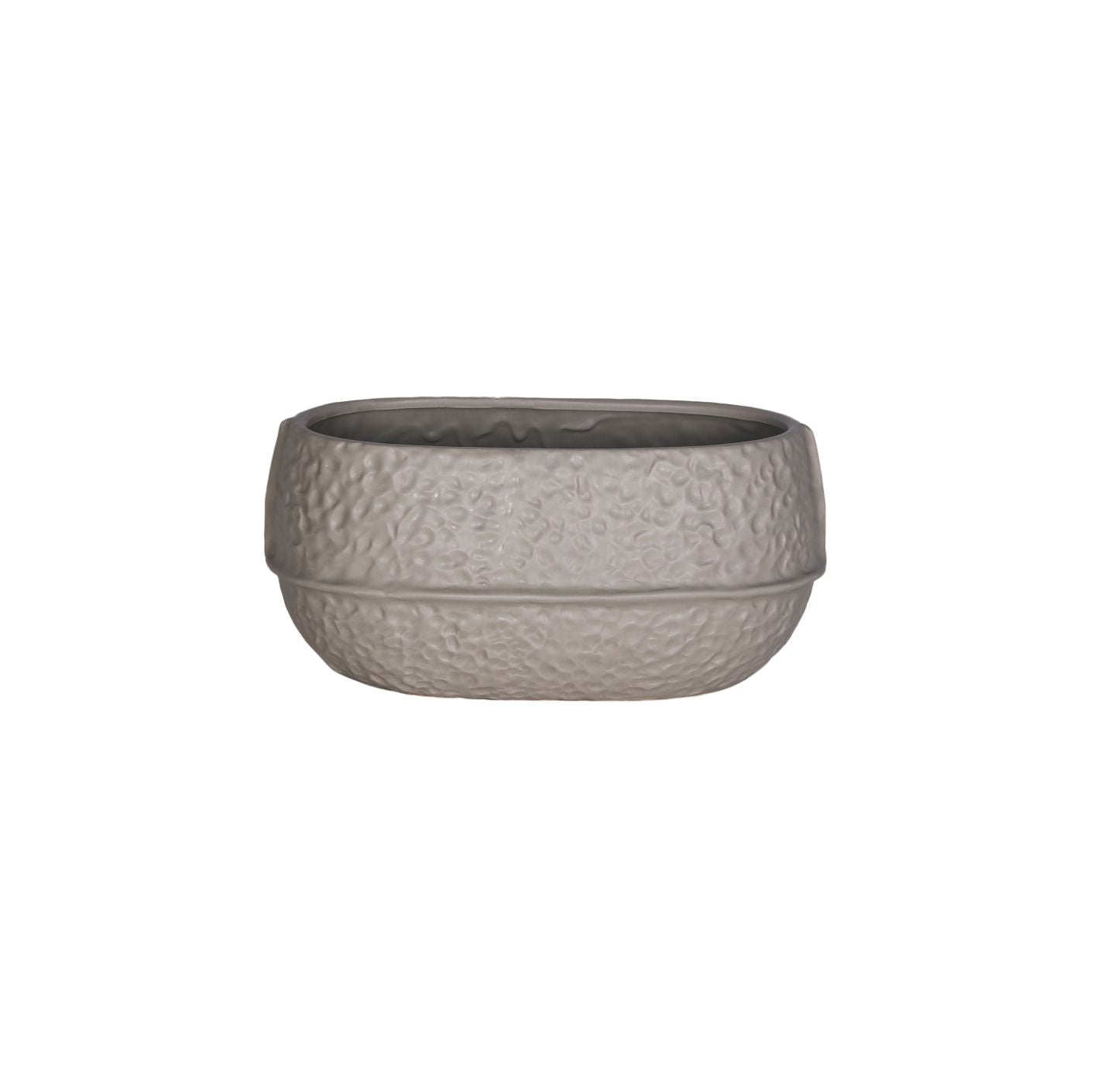 Mosa Grijs Geglazuurde Keramische Ovale Pot Set van 8 Stuks - 8 Sets 12.5x23x13 cm