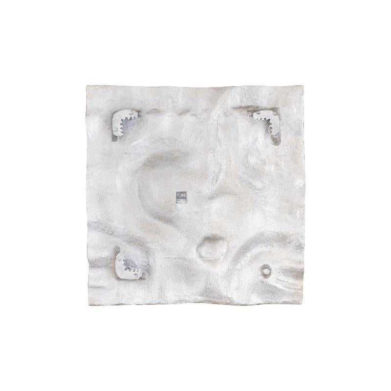 Eogan Grijs Gietaluminium Wandpaneel Ruw Vierkant 50x50x5 cm