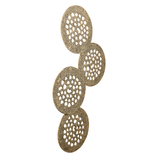 Geoffe Gold Casted Alu 4 Rounds Wall Panel