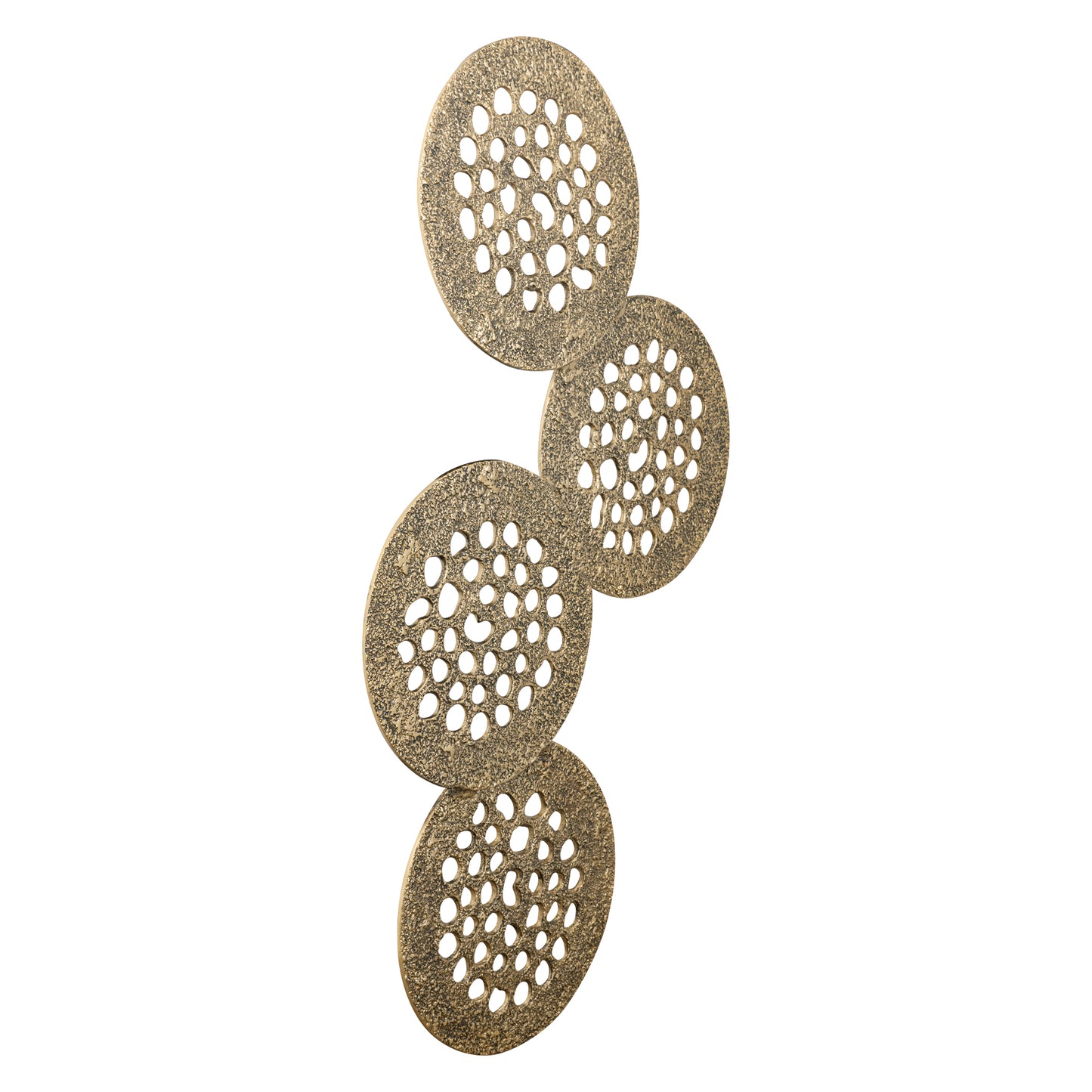 Geoffe Gouden Gegoten Aluminium Wandpaneel 4 Stuks 74x120x5 cm