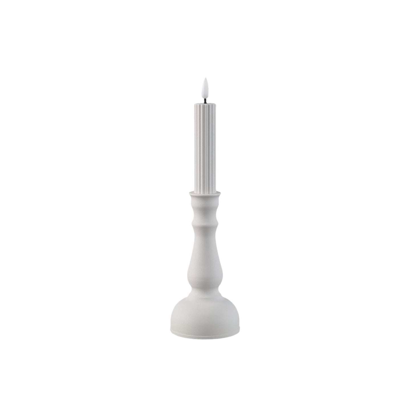 Led Candleholder Set van 6 Stuks Wit Metaal - 6 Sets 26.5x8x8 cm