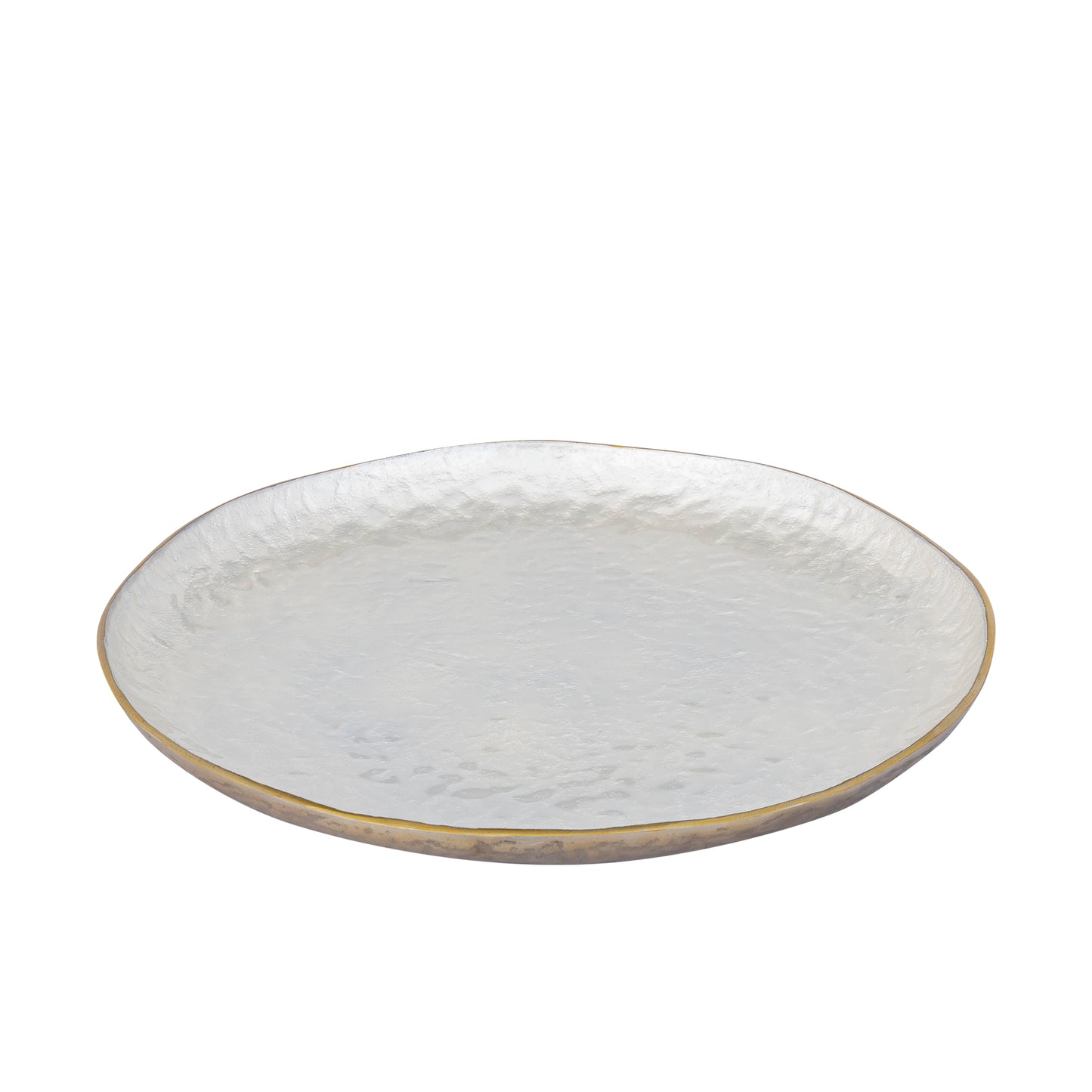 Lysse Wit Gegoten Aluminium Luxe Emaille Bord Rond L 4.5x47x47 cm