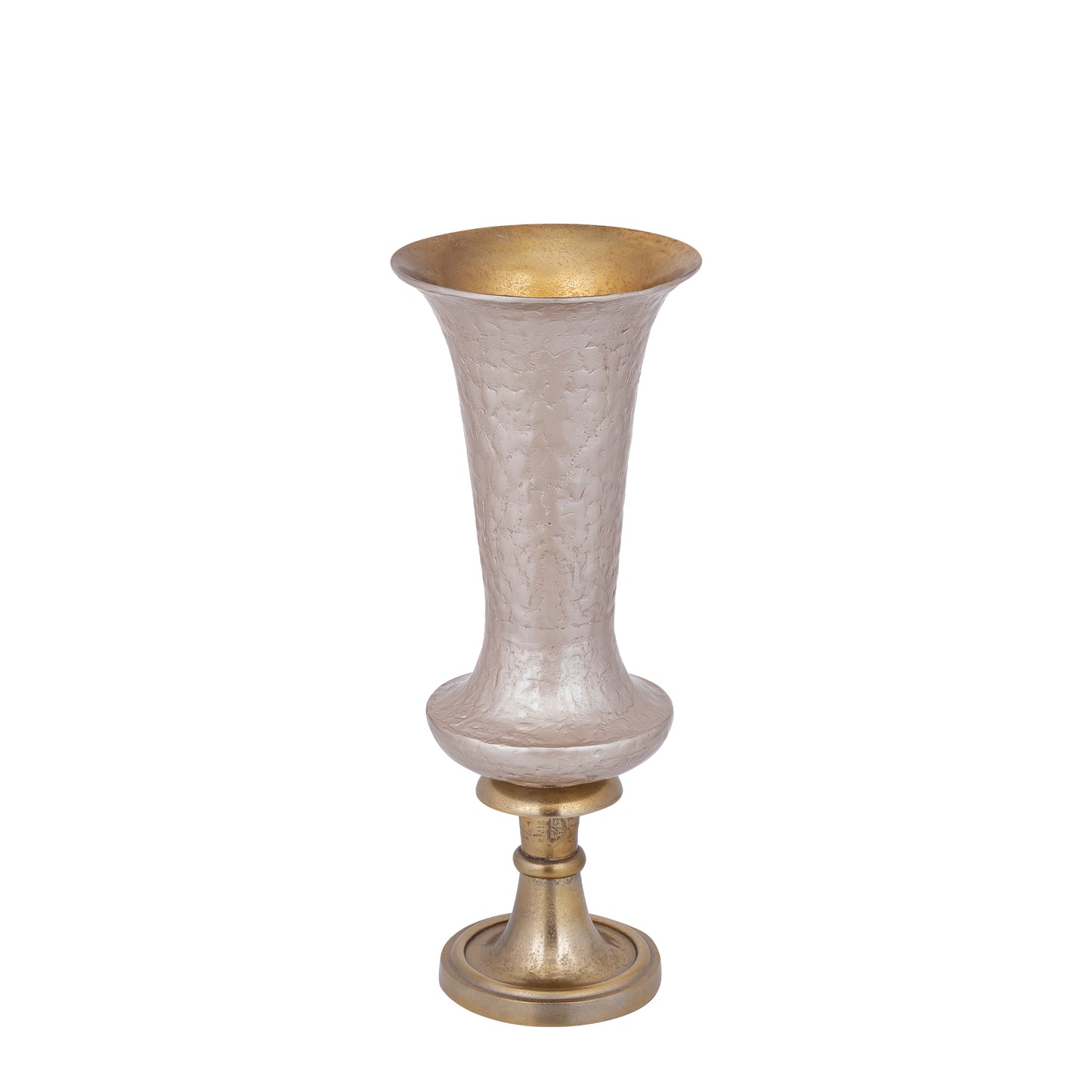 Lysse Champagne Gegoten Aluminium Luxe Email Vaas S 61x25x25 cm