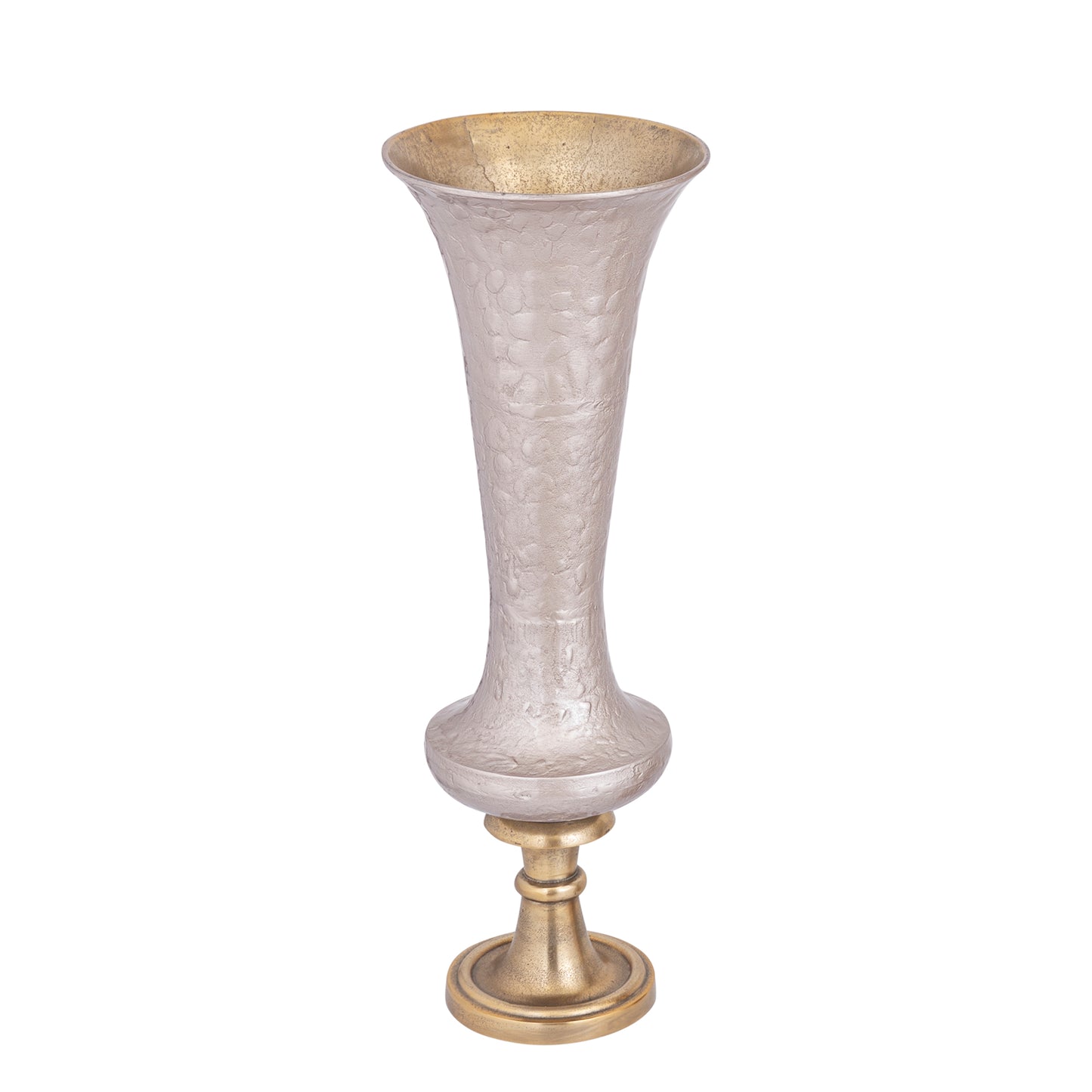 Lysse Champagne Gietaluminium Luxe Emaille Vaas L 79x28x28 cm