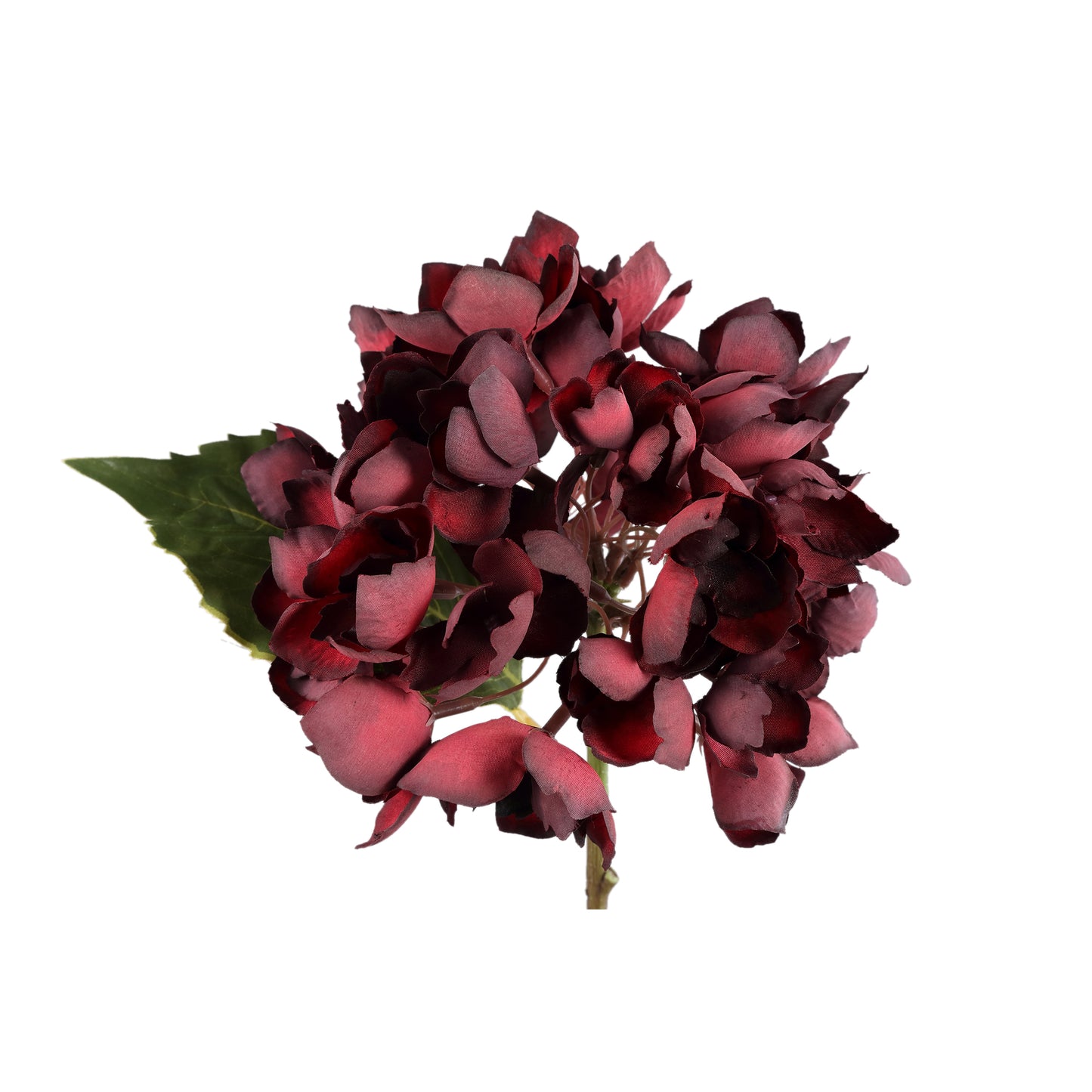 Hydrangea Flower Bourgondische Hortensia Tak Klein - Set van 12 33x12x15 cm