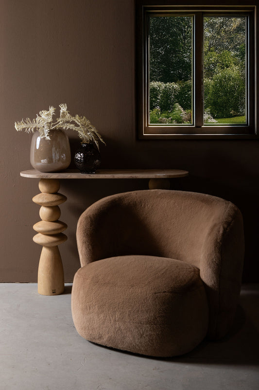 Aphrodite Mocca Fauteuil Fur