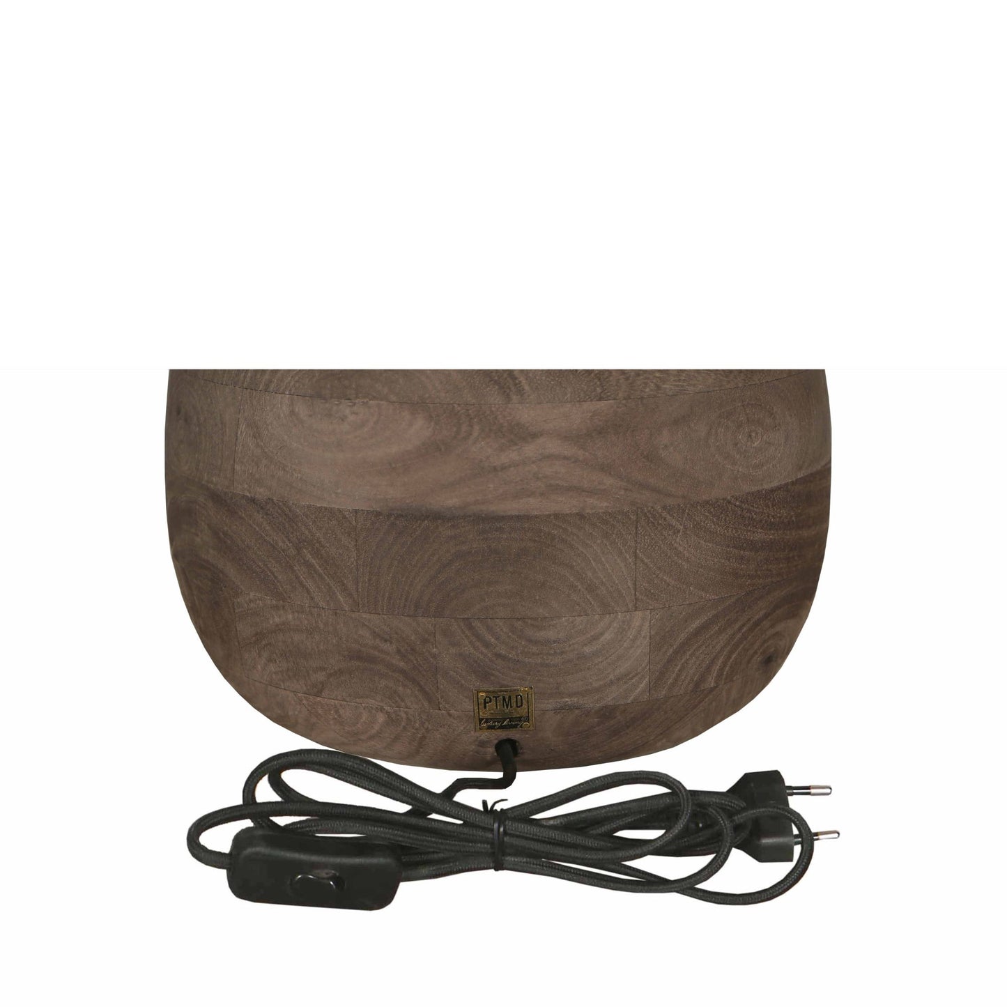 Peake Bruine Mangohout Ronde Tafellamp Groot 64x38x38 cm