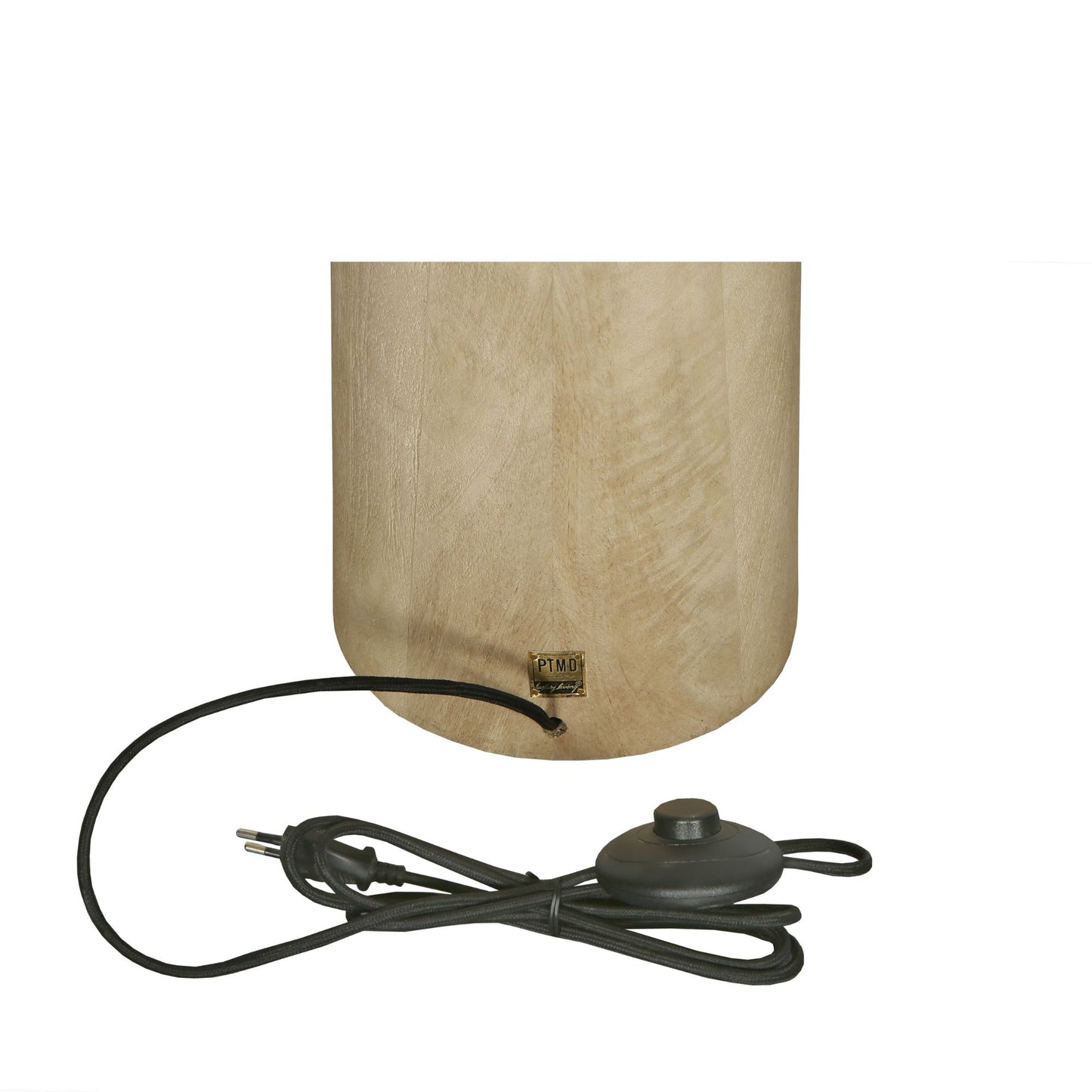 Elaine Natuurlijke Mango Hout Ronde Vloerlamp Voet 130x20x20 cm