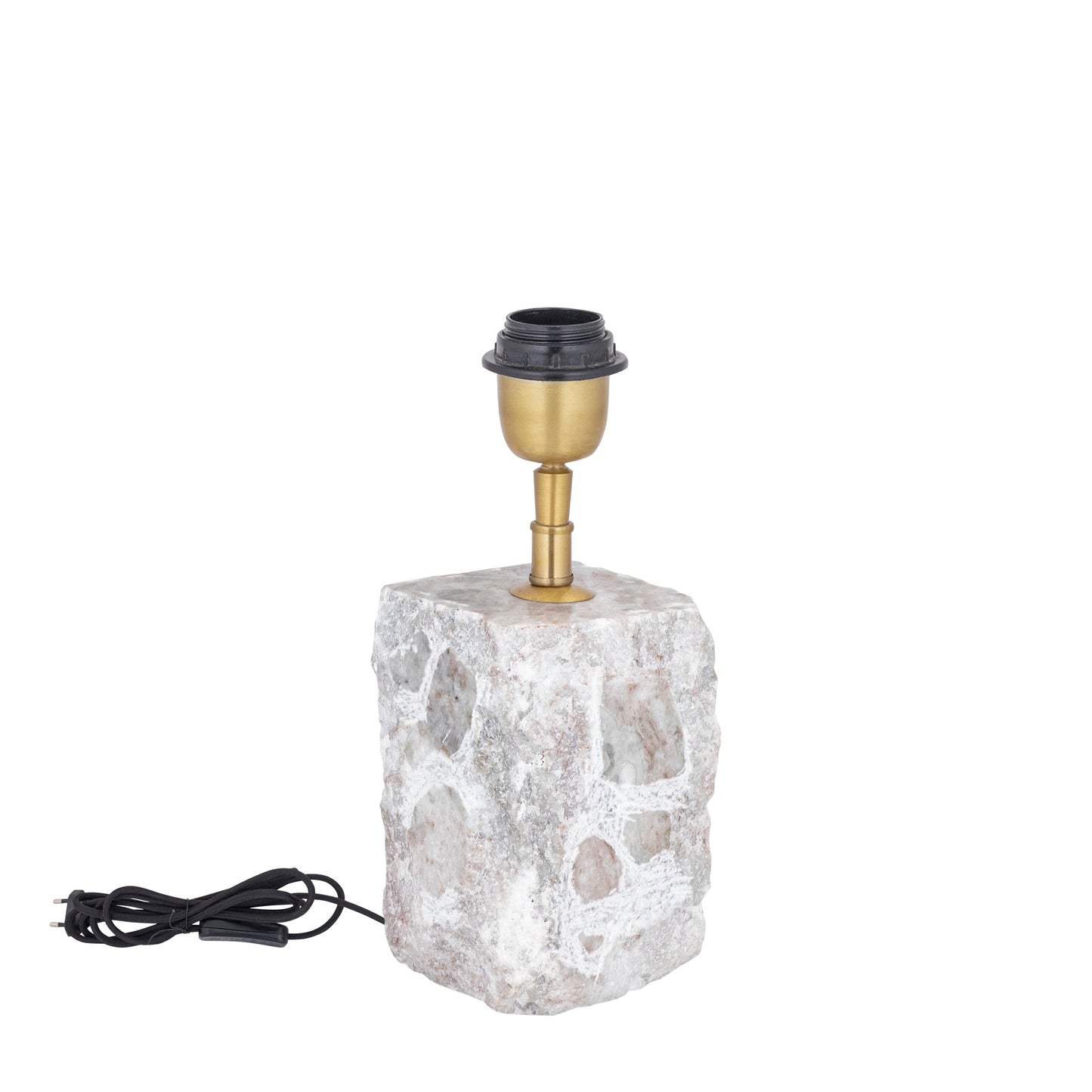 Rester Natuurlijke Marmer Tafellamp Voet Ruw Steen S 25x10x10 cm