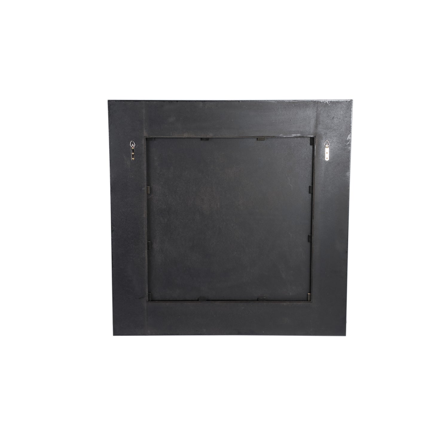 Gezzy Bruine Houten Fineer Spiegel Krullijst Vierkant 110x110x7 cm
