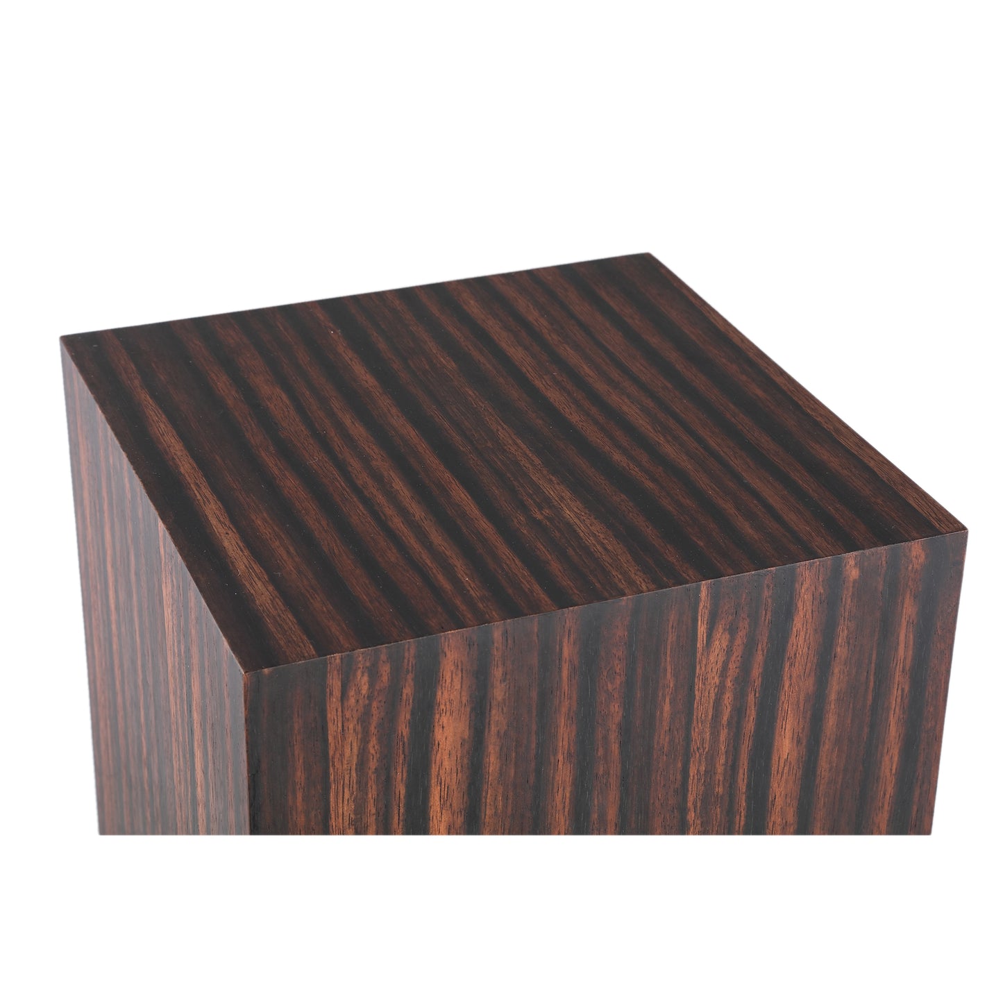 Tiess Bruine Houten Fineer Zuil Set Van 2 85x35x35 cm