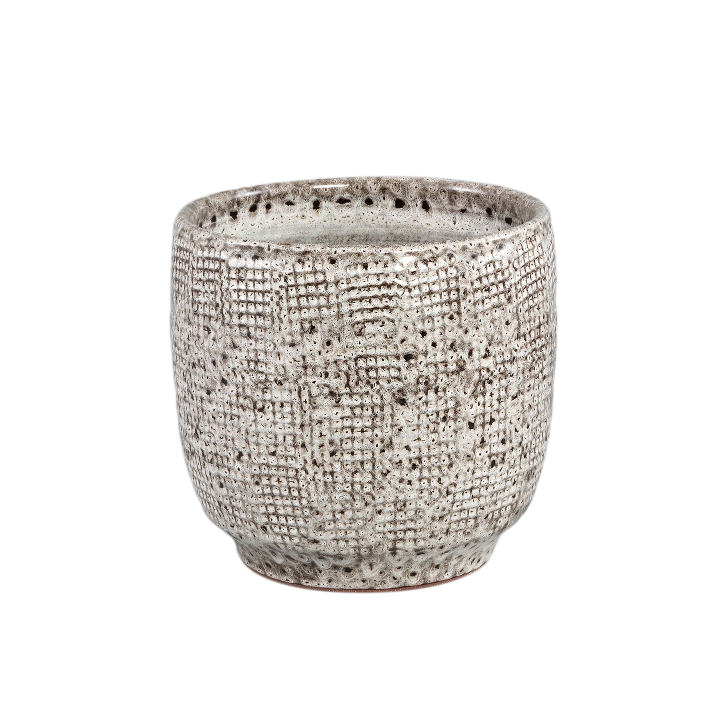 Elana Witte Ronde Keramische Pot Met Grijs Patroon L 29x30x30 cm