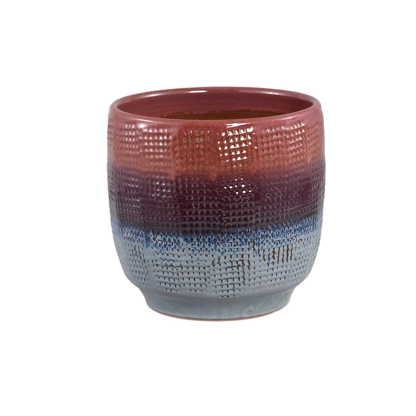 Elana Paarse Ronde Keramische Pot Met Ombre Patroon L 29x30x30 cm