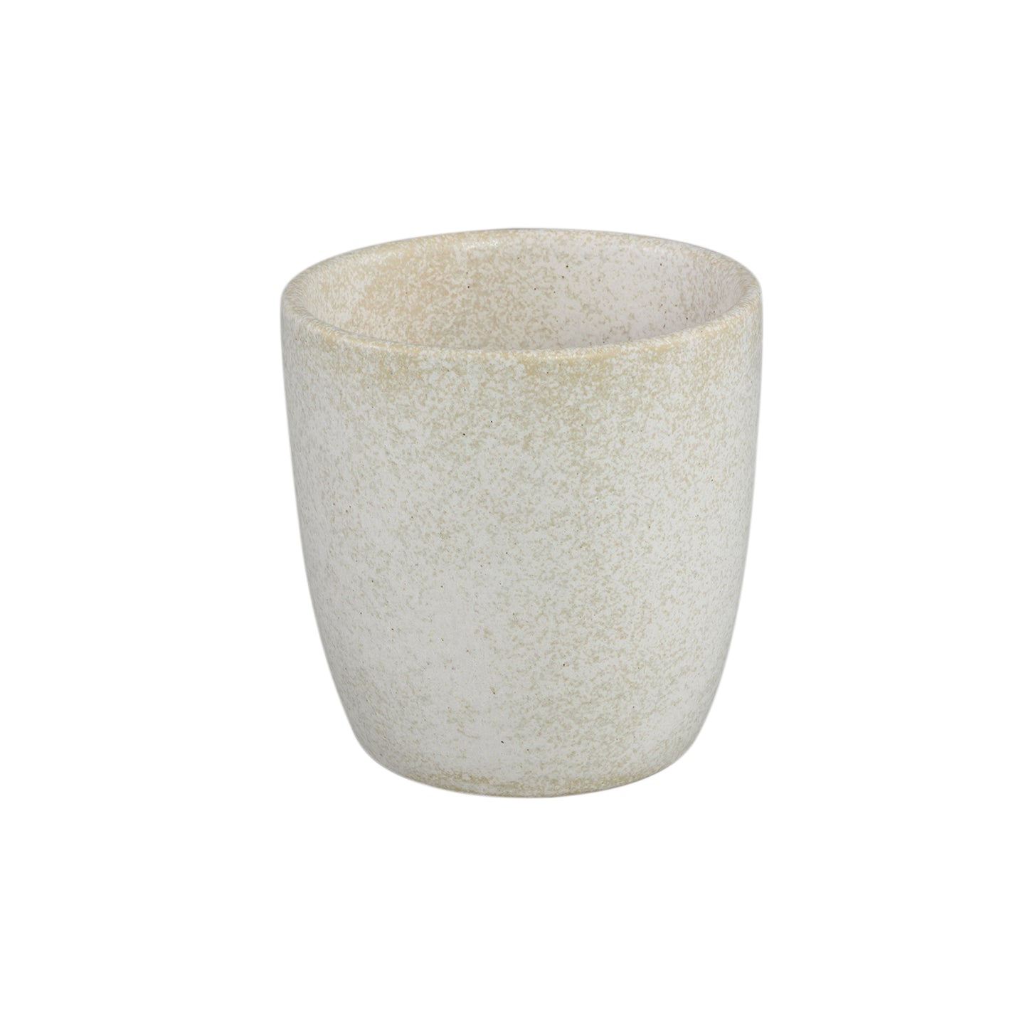 Braxton Wit Geglazuurde Keramische Pot M – Set van 8 Stuks - 8 Sets 13.5x13.5x13.5 cm