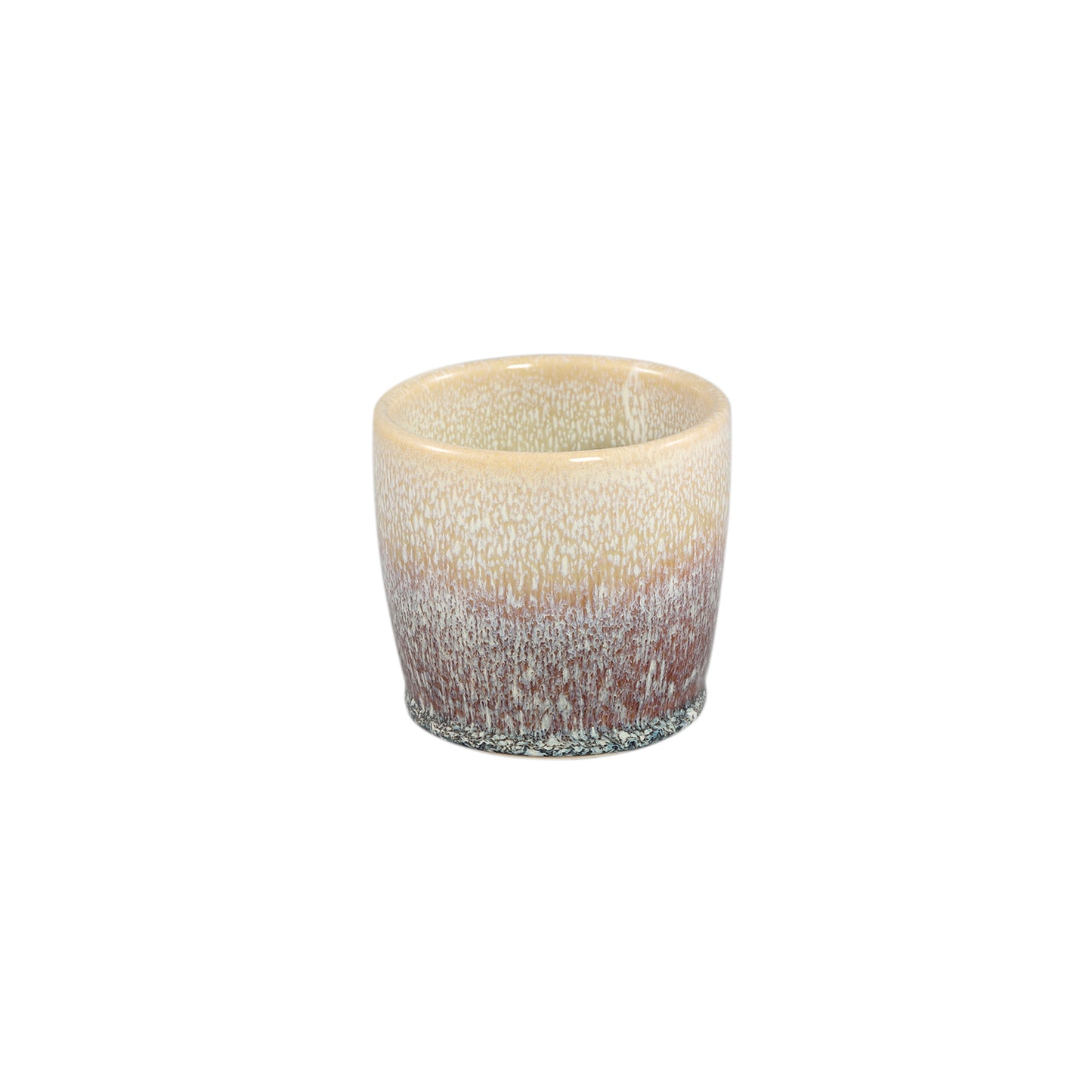 Braxton Bruin Ombre Glazuurde Keramische Pot XS - Set van 12 Stuks - 12 Sets 7x7.5x7.5 cm