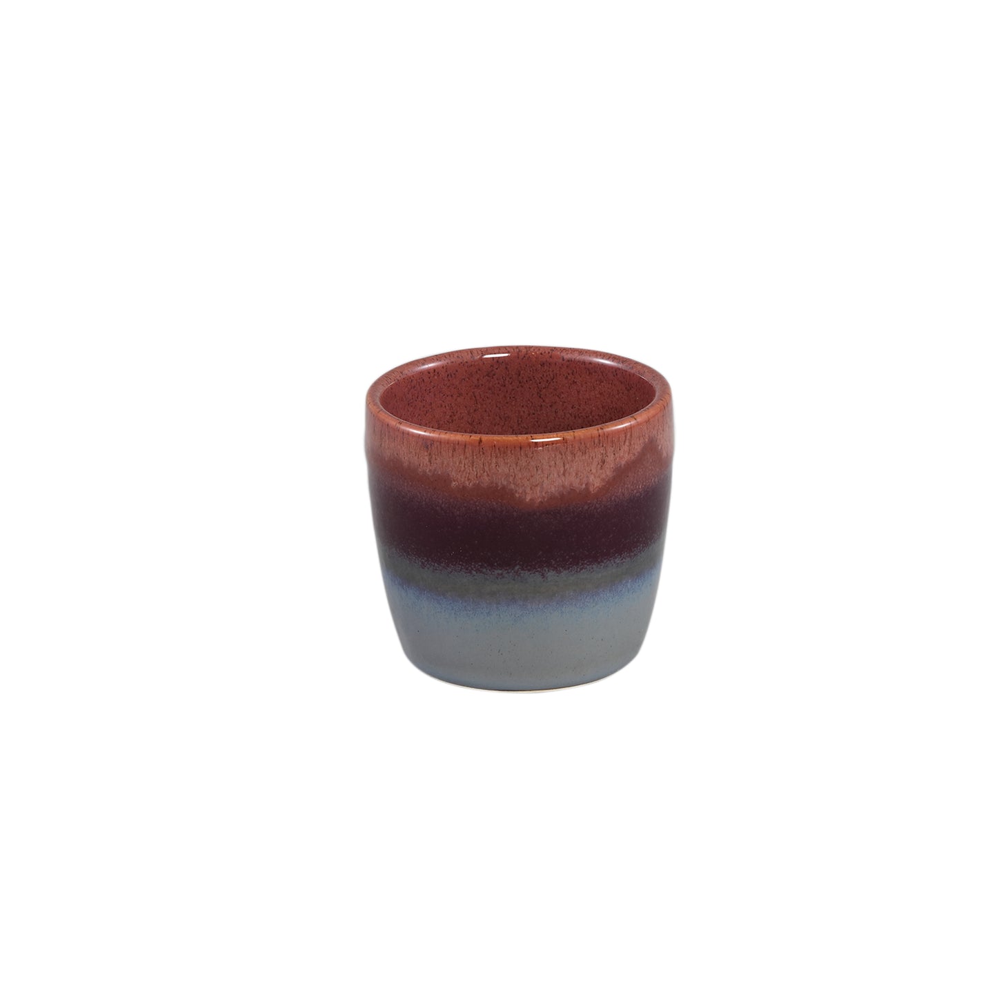 Braxton Paarse Ombre Glazuurde Keramische Pot XS Set van 12 Stuks - 12 Sets 7x7.5x7.5 cm