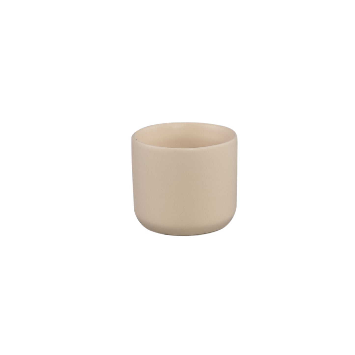 Fatima Crème Ronde Keramische Pot Set van 12 Stuks XXS - 12 Sets 6.5x7.5x7.5 cm