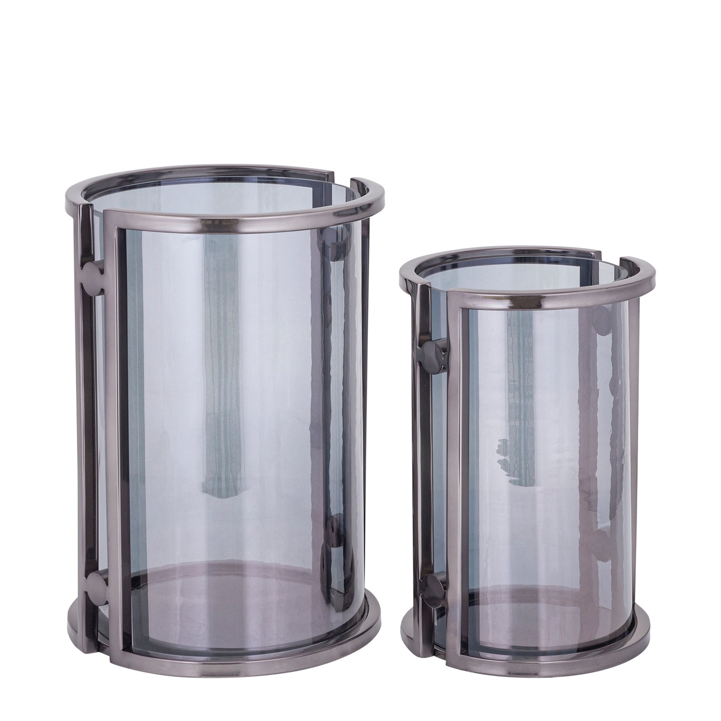 Jarie Gunmetal Roestvrijstalen Windlicht Stormlight S 28x18x18 cm