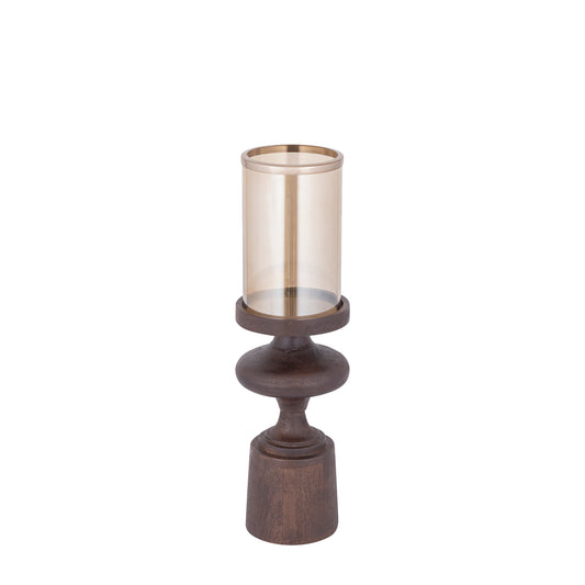 Wertin Bruine Mangowood Kandelaar Amber Luster S 52x15x15 cm