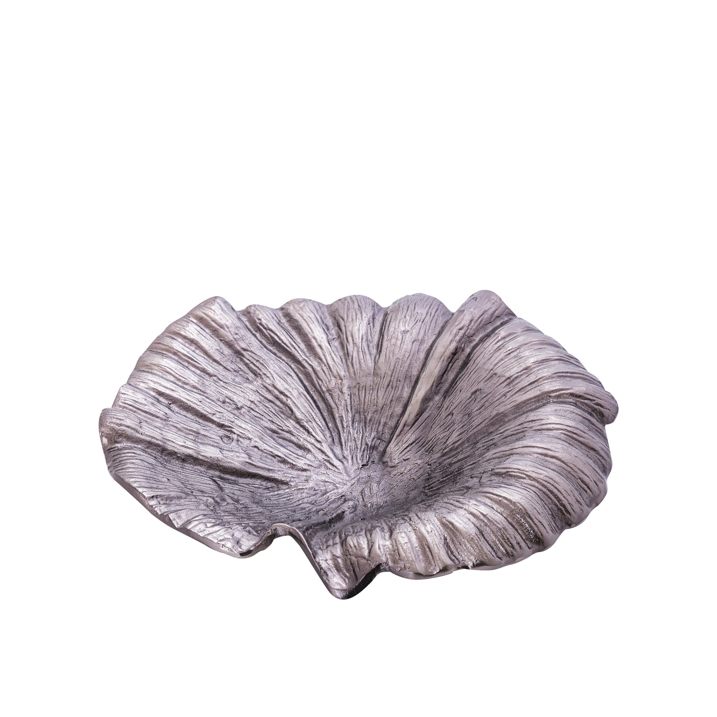 Losh Gunmetal Aluminium Golvende Blad Schaal Ovaal 9x42x40 cm