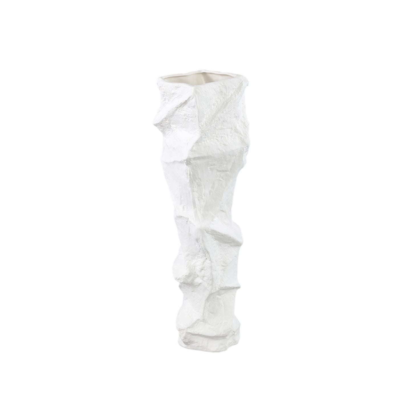 Kellie Witte Keramische Vaas Organische Vorm Hoog – Set van 2 - 2 Sets 48x15.5x15 cm