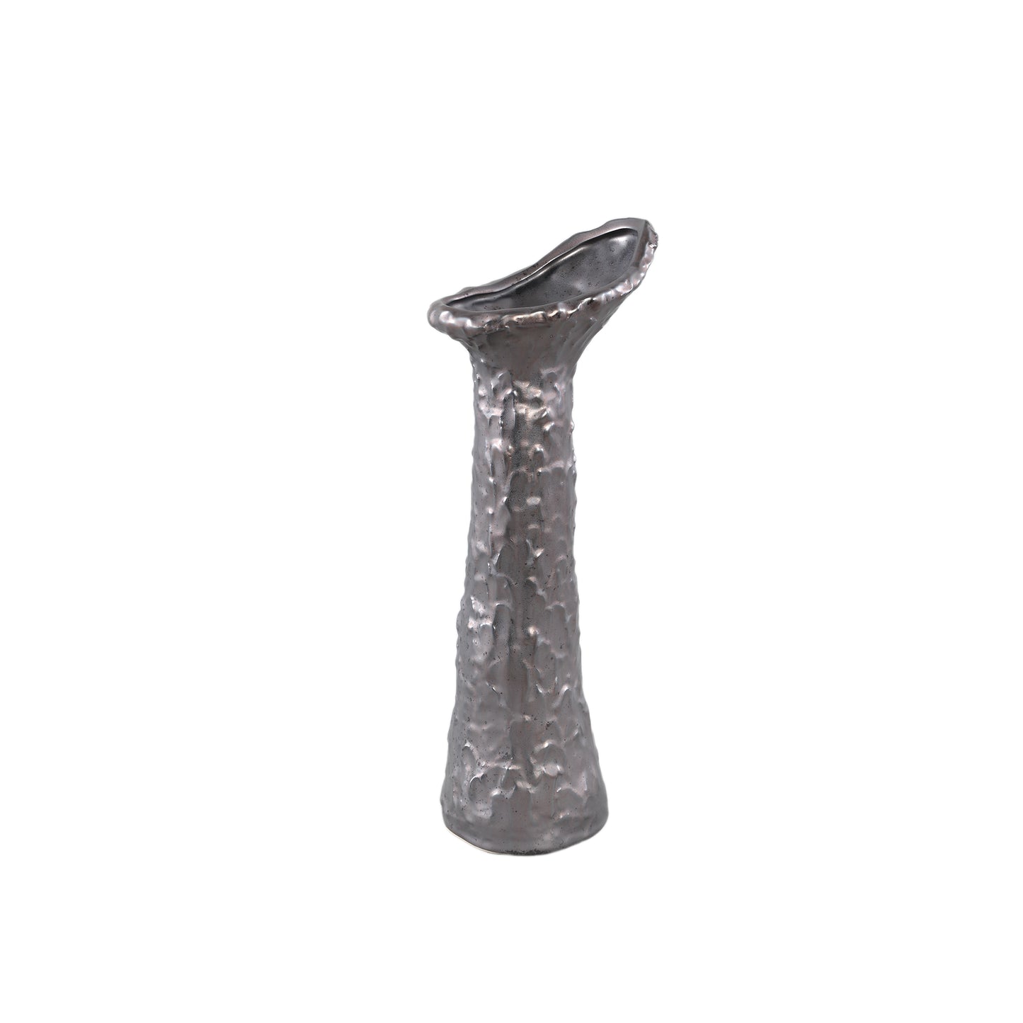 Shennen Antraciet Keramische Vaas Bladvormige Top S Set van 6 Stuks - 6 Sets 35.5x15x10.5 cm