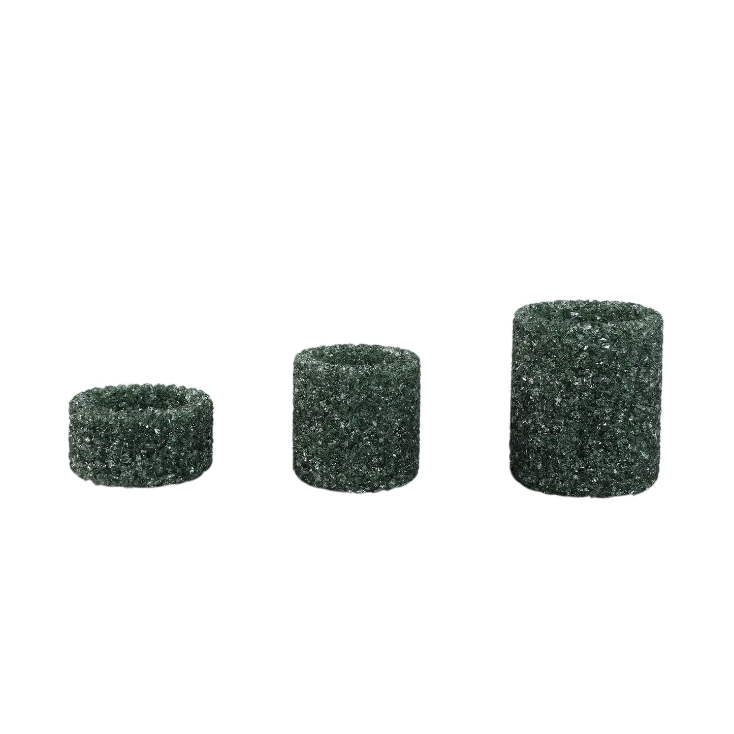 Marsella Petrol Glazen Kristal Theelicht Rond L Set van 6 - 6 Sets 9x8x8 cm