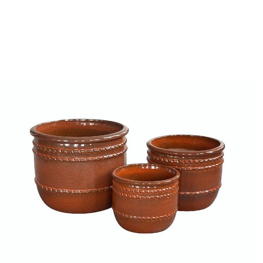 Lilliah Oranje Keramische Pot Set Van 3 40x50x50 cm