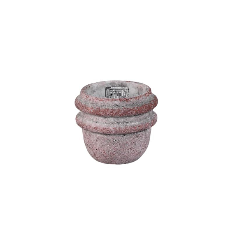 Almeda Roze Cementen Pot Met 2 Randen XS – Set Van 12 Stuks 8x9x9 cm