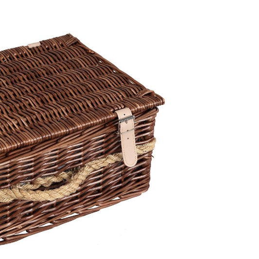 Kinzey Bruin Wilgen Picknickmandje Voor 2 Personen 20x45x30 cm