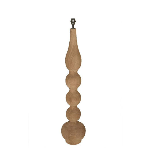 Altus Natuurlijke Mangohout Staande Lamp Glad Rond 122x28x28 cm