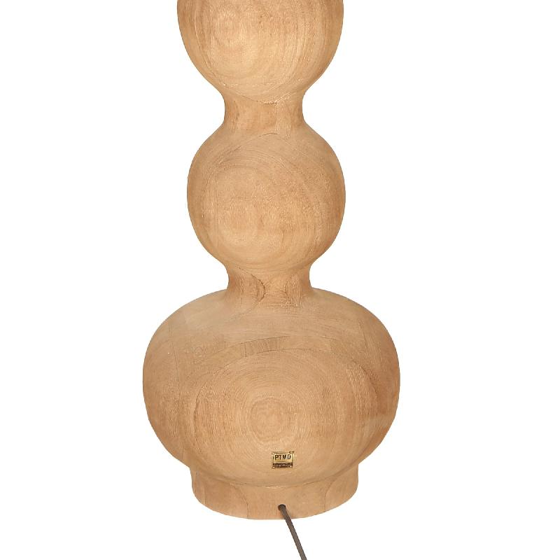 Altus Natuurlijke Mangohout Staande Lamp Glad Rond 122x28x28 cm